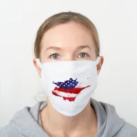 *~* American Flag We The People Red White Blue White Cotton Face Mask