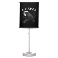 Gothic F-Caw-F Humor Funny Crow Table Lamp
