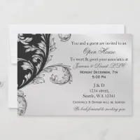 black and silver Corporate party Invitation