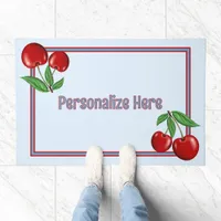 Red Cherries Personalized Doormat