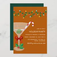 Woodland Ember Christmas Holiday Cocktail Party Invitation