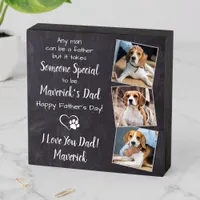 Sweet Dog Dad Personalized Father's Day Pet Photo Wooden Box Sign
