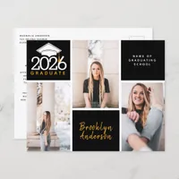 BUDGET Photo Collage Graduation Postcard