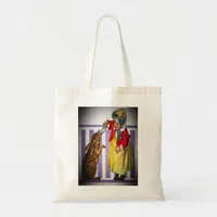 Vintage Easter Girl Feeding a Rabbit, ZSSG Tote Bag