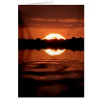 Sunset Liquid Silhouette Card