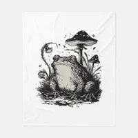 Goblincore Frog Minimal Classic Design Fleece Blanket