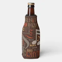 Born to Dance Brown ID277 Bottle Cooler