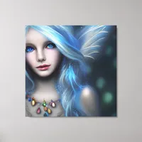 Ethereal Mystical Fairy Girl Canvas Print