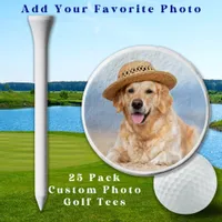 Custom Pet Dog Photo Modern Personalized Golf Tees