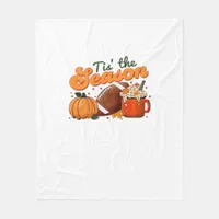 Tis The Season Football Mug Autumn Design Fleece Blanket