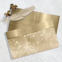 Brushed Metal Band on Glitter Gold ID802 Business Card