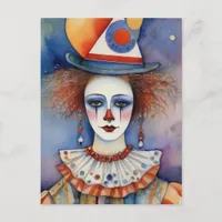 Clown Woman Postcard