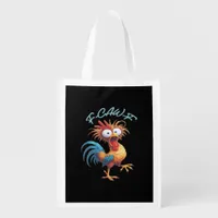 F-Caw-F Funny Chicken Humor Retro Style Grocery Bag