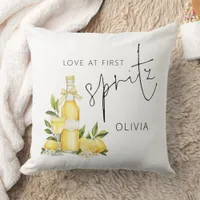 Love at First Spritz Bride to Be Gift Throw Pillow