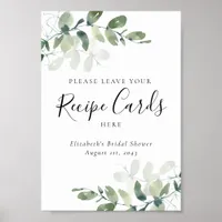 Leave Your Recipe Cards Here Sign