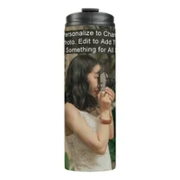 Custom Photo (Two Sides) Artwork Slogan Name Thermal Tumbler