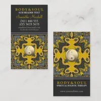 Alternative Eastern Gold Yin Yang Geometry  Business Card