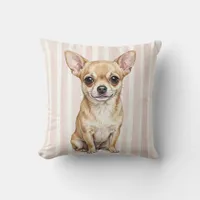 Watercolor Chihuahua Throw Pillow