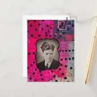 Funny Man With Bad Hair Collage Postcard