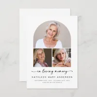 In Loving Memory | Photo Arch Funeral Memorial Invitation