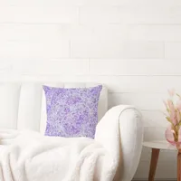 Gorgeous hydrangea pattern in lavender, floral  throw pillow