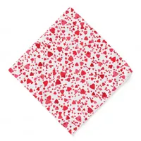 Fun Red Confetti Hearts Pattern Bandana