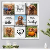 Personalized Pet Memorial Keepsake 5 Photo Collage Acrylic Print