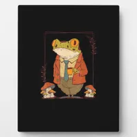 Frog Goblincore Academia Aesthetic Mushroom Plaque