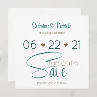 Rich BOHO Hunter Green  Save the Date Invitation