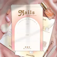Milky Soft Pink Ombre Press On Nail Display Card