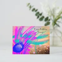 Meadow at sunset - Abstract painting Postcard