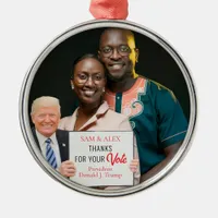 Trump 2024 Your Personalized Photo Christmas Metal Ornament