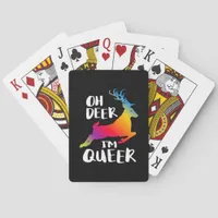 Oh Deer Queer Pride Minimal Artistic Style  Poker Cards