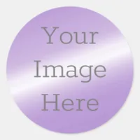 Create Your Own Metallic Violet Purple Faux Foil Classic Round Sticker