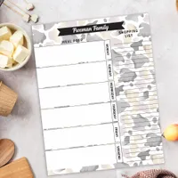 Country Cow Print Meal Planner & Shopping List Notepad