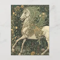 Horse in Flowers Postcard