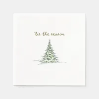 Tis The Season Christmas Tree Debbie Groovy Santa Napkins