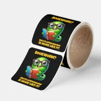 Funny Bookworm? Encyclopediaworm is More Like It! Square Sticker