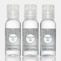 Logo silver glitter beauty salon makeup luxurious hand sanitizer