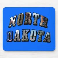 North Dakota Picture Text Mouse Pad