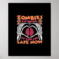 Zombies Eat Brains Classic Poster