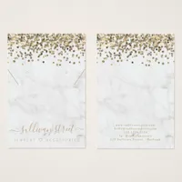 Gold Glitter Earrings Necklace Display Card