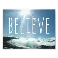 Believe Motivational Saying Photo Print