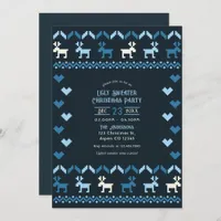 Nordic Night Sky Ugly Sweater Christmas Party Invitation