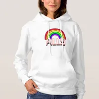 LGBTQIA+ Ally | Cute Rainbow and Heart Pride  Hoodie