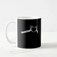 Funny Skeleton Heart Hands. Halloween Costume Skel Coffee Mug