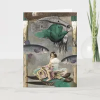 A Land Full of Fish, Digital Collage, Birthday Card