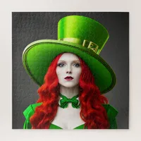 St. Patricks Day Woman Jigsaw Puzzle