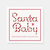 Santa Baby Red Christmas Shower Napkins