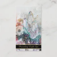 *~* Crystal Cluster AP90 Artsy Drip QR Rainbow Business Card